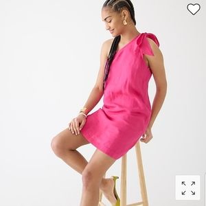 J. Crew Pink One Shoulder Dress